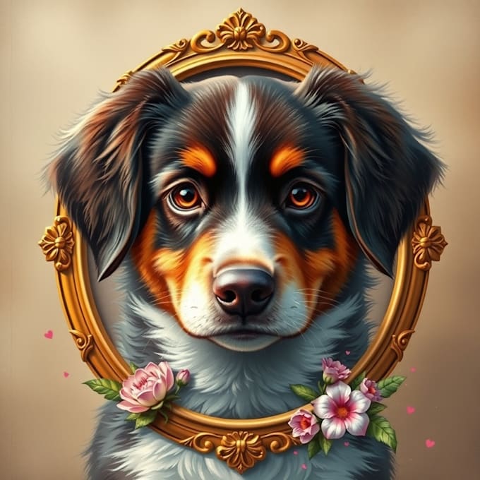 make a custom memorial pet portrait from photo