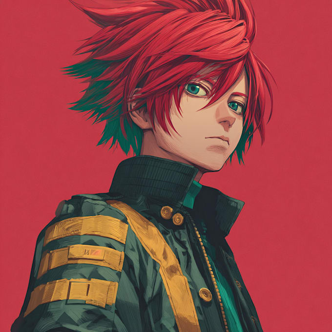 make japanese character illustration anime style