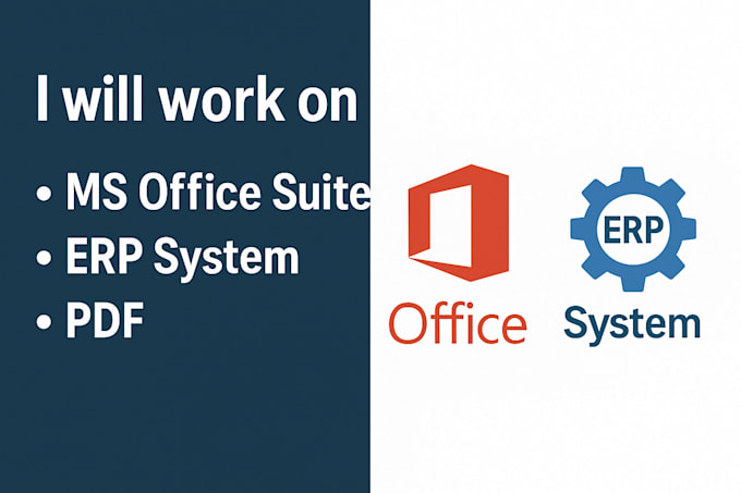 provide ms office PDF and erp support