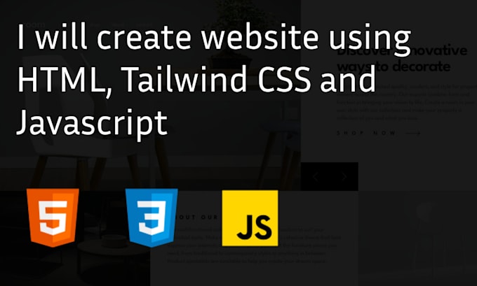 create website using HTML, tailwind CSS and javascript