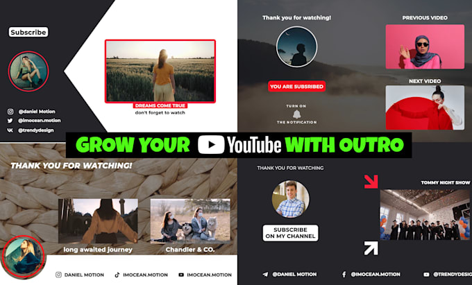 make unique outro for your channel