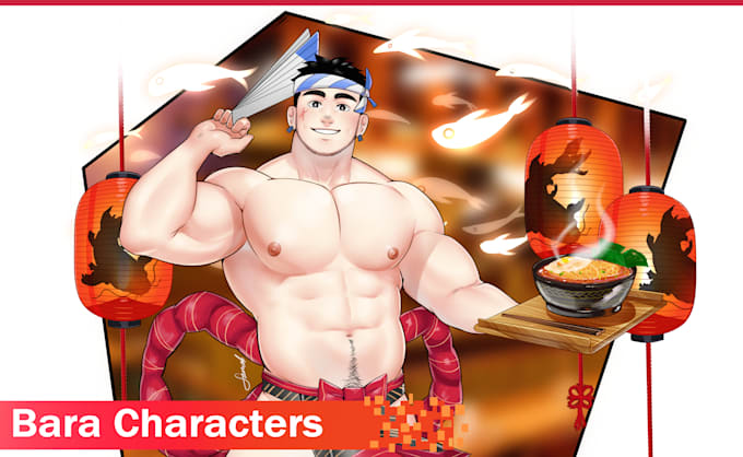 character desing bara muscle