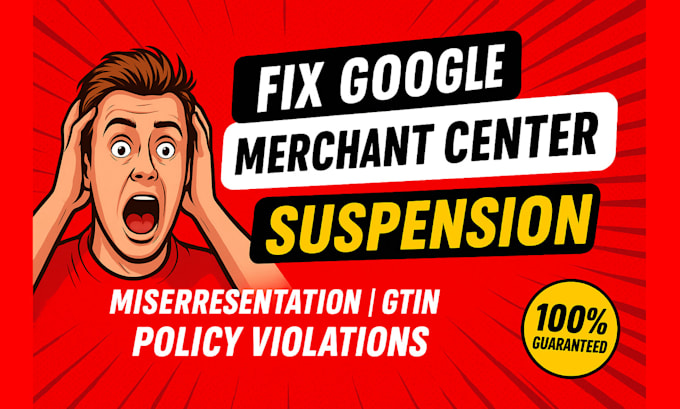 fix google merchant center suspension and misrepresentation