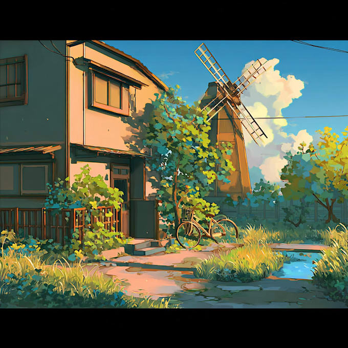 draw anime background, lofi artwork, visual novel art