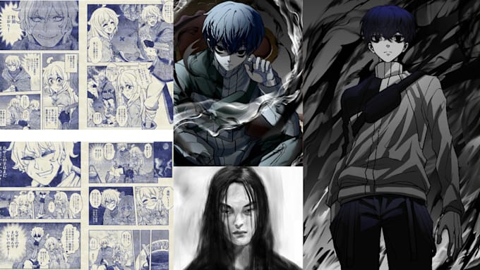 Be your webtoon artist manga style comic page webtoon covert art ...