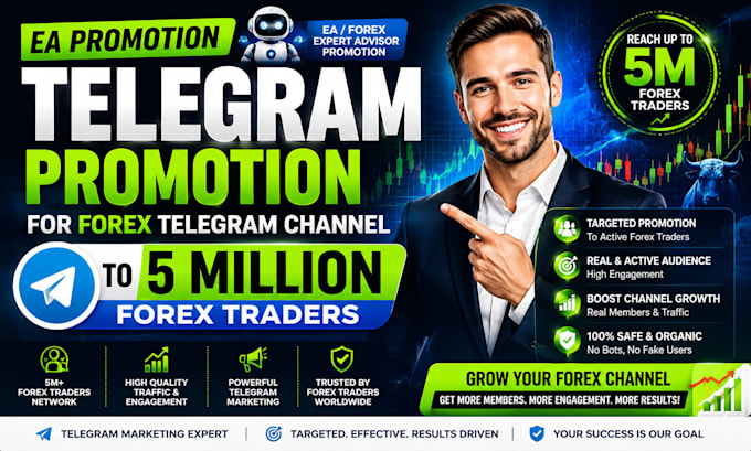 ea promotion, telegram promotion for forex telegram channel to 5m forex traders