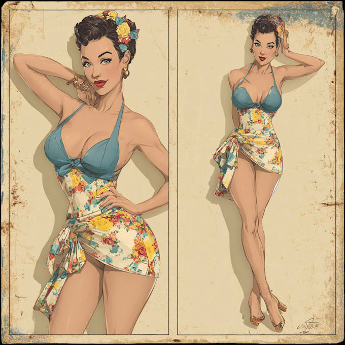 create a pin up girl and pin up girl