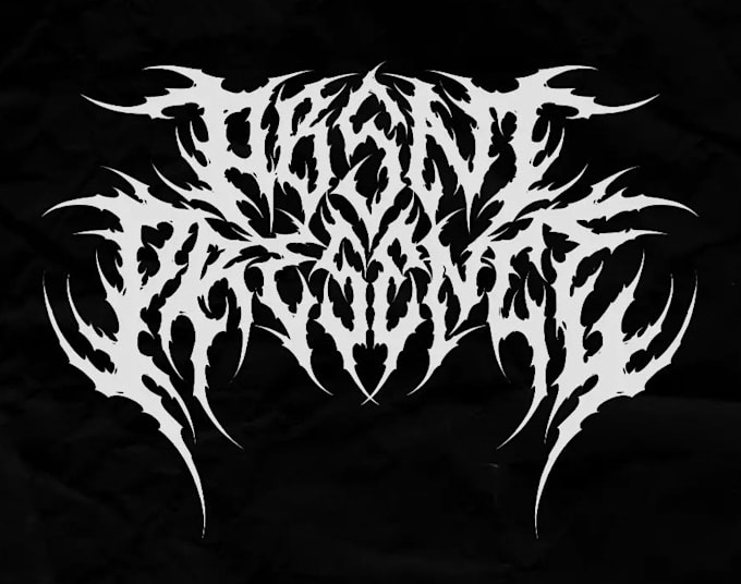 design an old school metal deathcore band logo