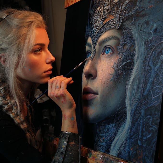 paint a realistic or fantasy portrait