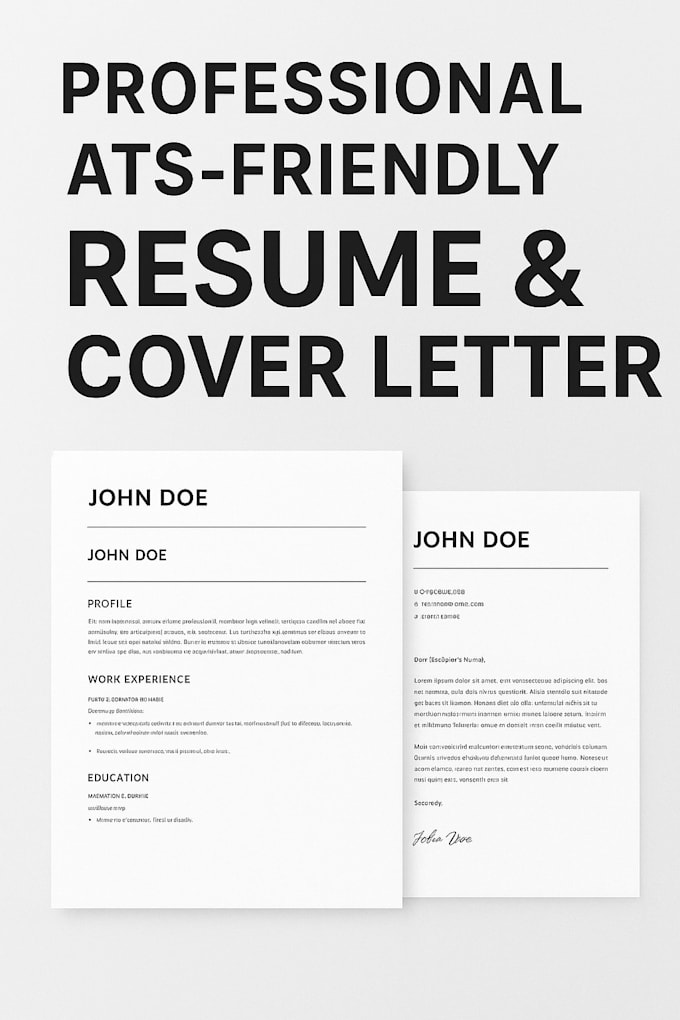 Write a professional ats friendly resume and cover letter by Disha_shrm ...