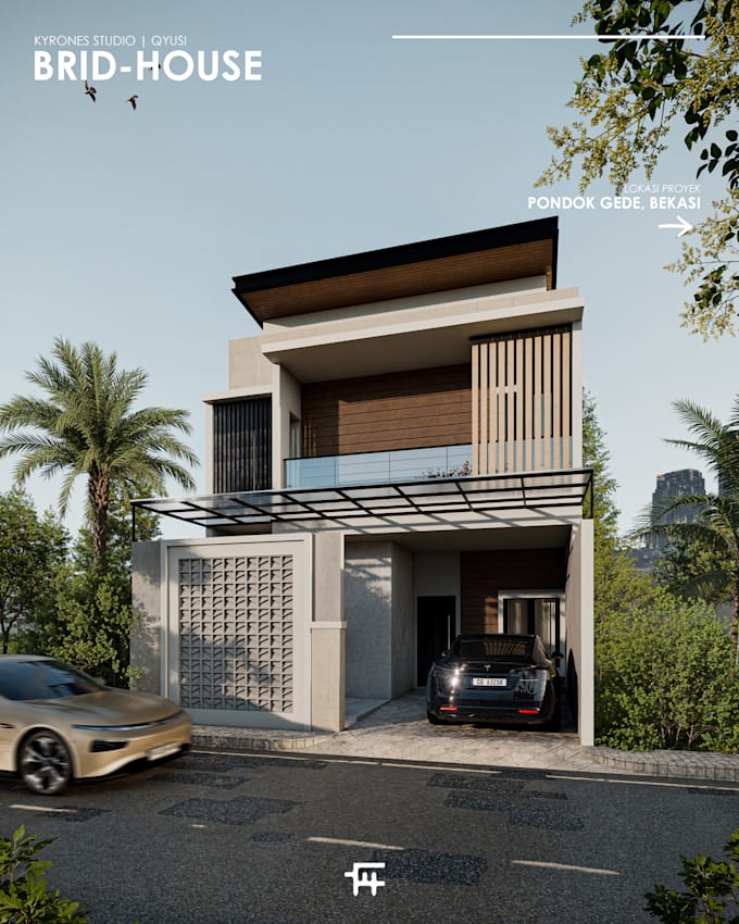 create realistic rendering 3d exterior house and building