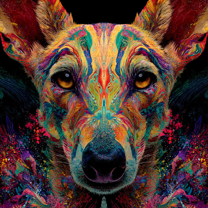 animal color abstract art