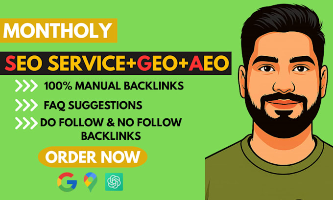 do montholy aeo, GEO and off page backlinks building