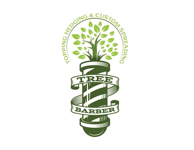 design innovative tree barber new logo
