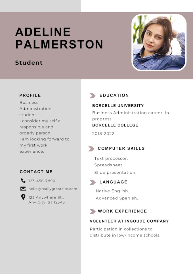 make a resume for work
