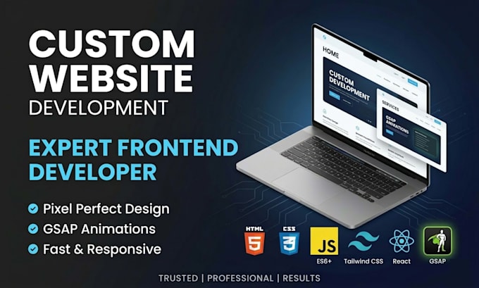 do custom website development as your expert frontend developer