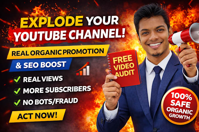 do organic youtube promotion and SEO to grow your views and subscribers