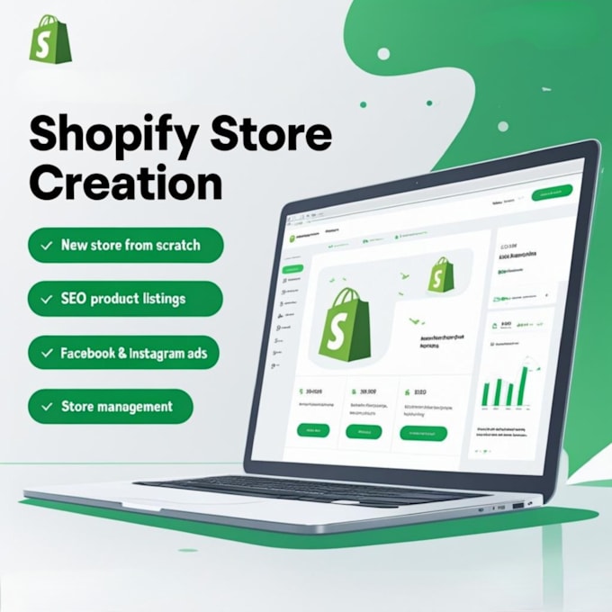 create a professional shopify store with SEO and facebook and instagram ads