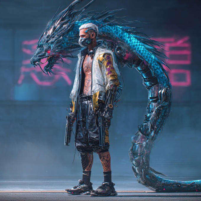 Design fantasy and cyberpunk character by Fiebblyp | Fiverr