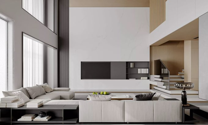 remodel 3d contemporary interior, lobby rendering, wall system,floor plan,layout