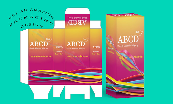 create custom packaging design and box mockup