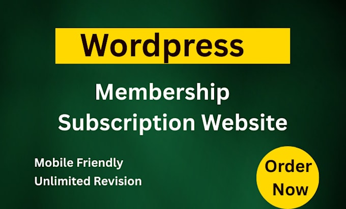 build wordpress membership website or subscription website