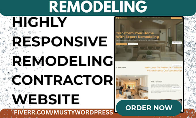 design remodeling, landscaping, and contractor website in wordpress