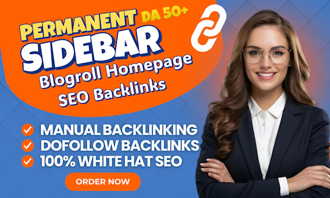 make high da blogroll sidebar seo dofollow homepage permanent backlinks