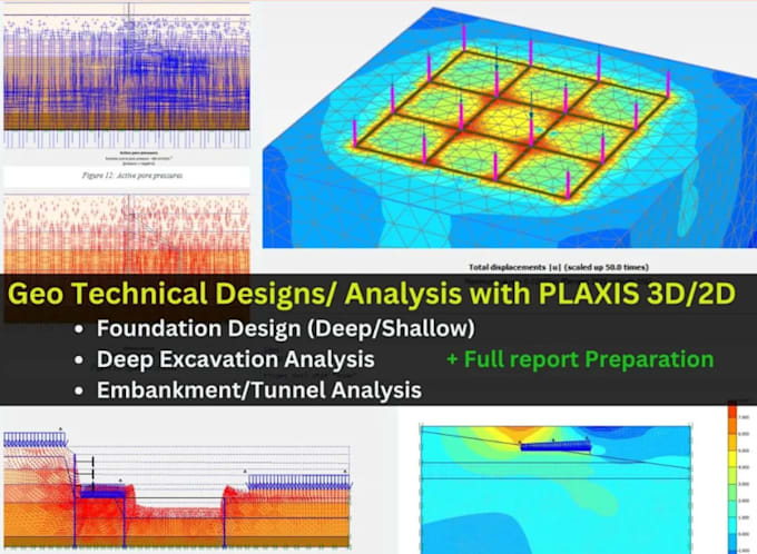 provide slope stability and geotechnical analysis using plaxis geostudio