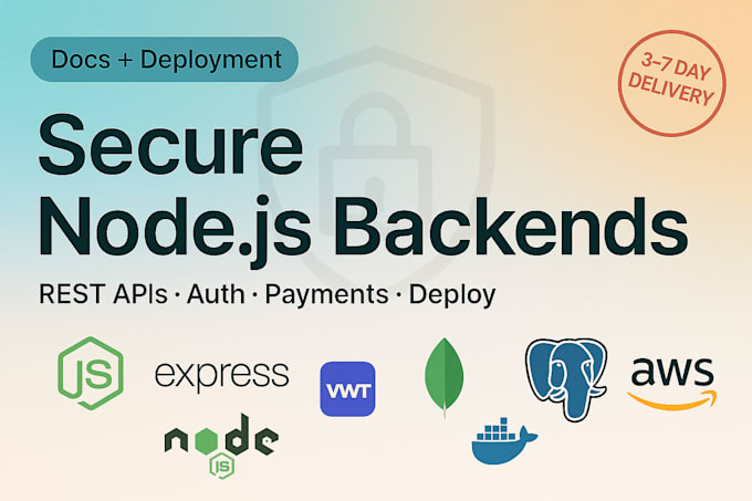 build a secure and scalable node js backend API