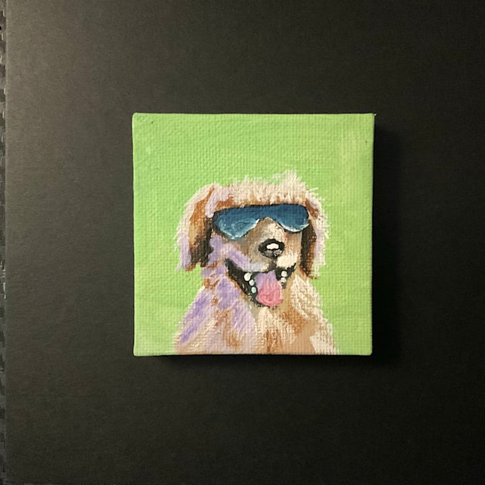 paint a custom 4x4 mini canvas to your specifications