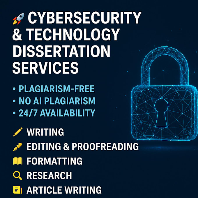edit, write and format cybersecurity and tech dissertations