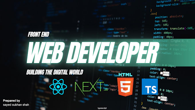 be your professional frontend web developer in javascript, react and next js
