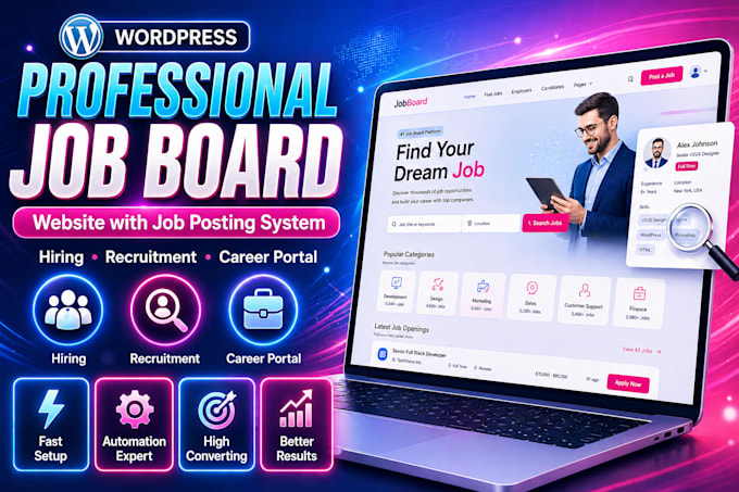 design a professional job board website