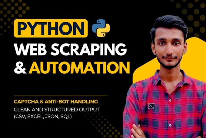 do python web scraping and data scraping from any website