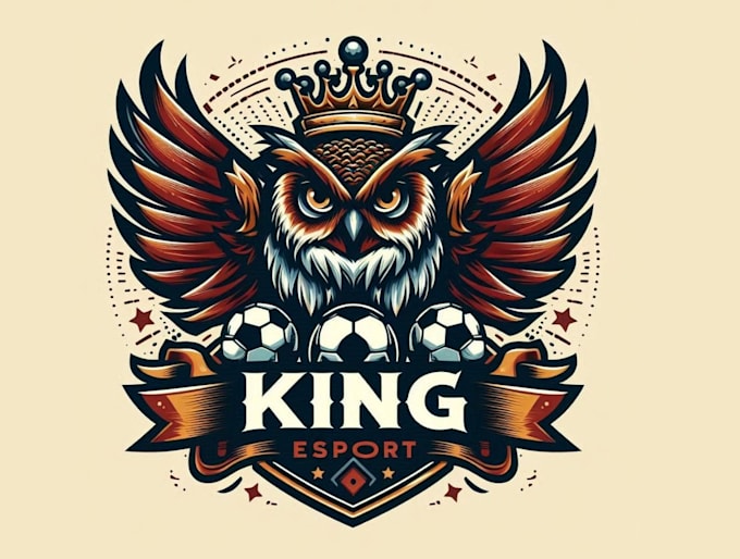 design vintage bird owl king logo