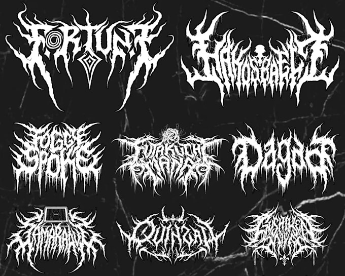 design a killer black metal and death metal logo for you band