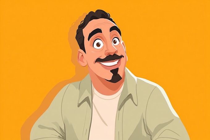 draw a cartoon vector portrait from your photo