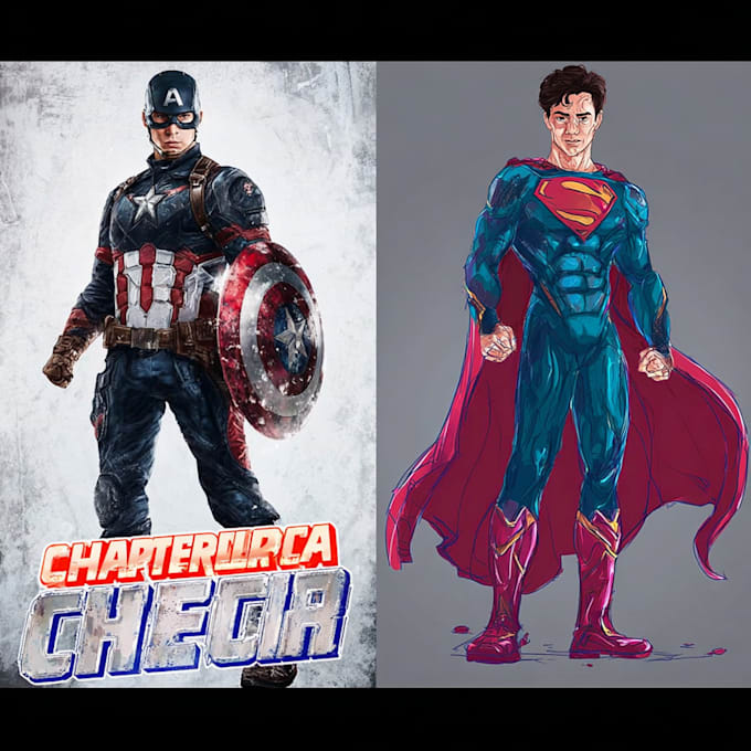 draw you as a superhero marvel or dc character