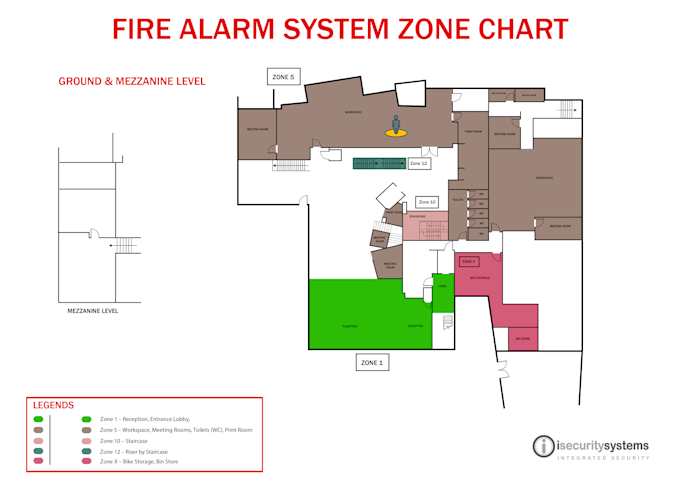 create zone or fire alarm block plan for your building