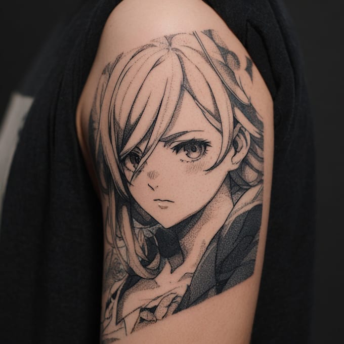 make anime tattoo design