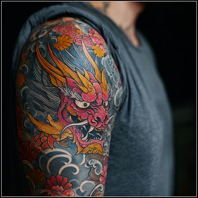 draw amazing japanese oriental tattoo