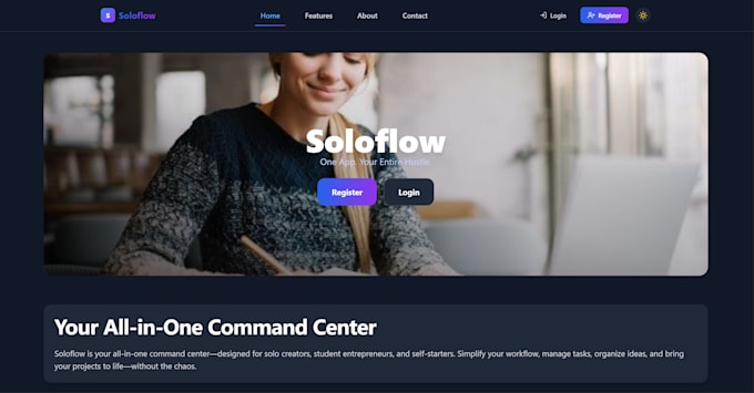 develop a responsive website in react and nodejs