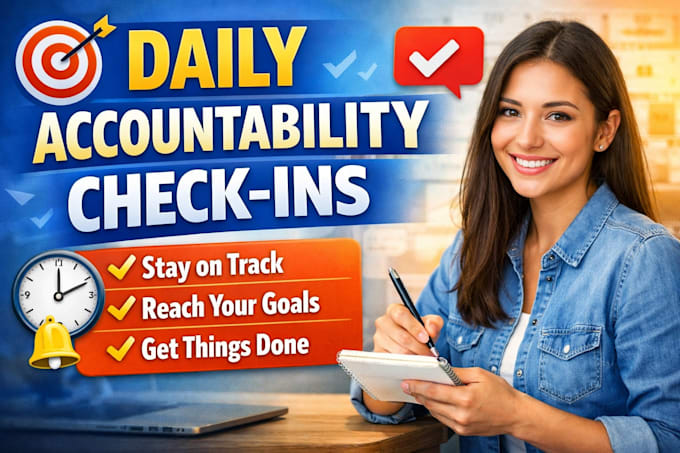 help you stay accountable and productive with daily checkins