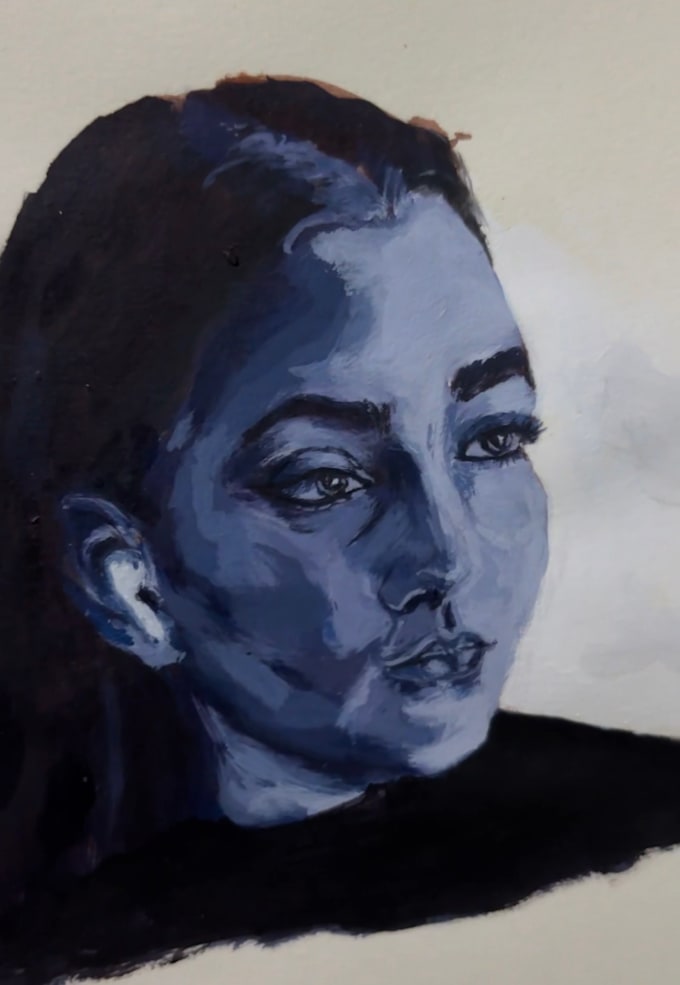 make expressive acrylic portraits from your reference photo
