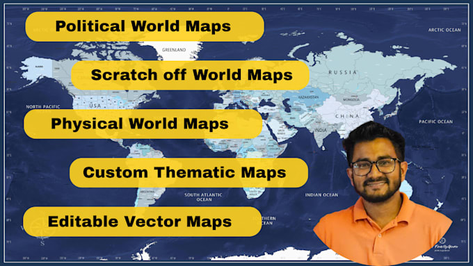 create detailed professional world maps for print or web