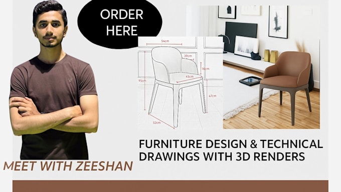 create professional furniture technical drawings with autocad