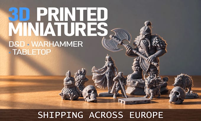 3d print miniatures for tabletop, dnd and warhammer