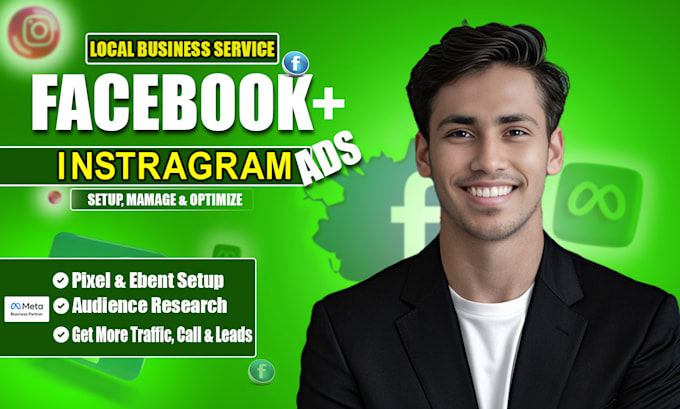 be your meta fb ads manager for any local business, lead generation