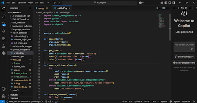 do python programing projects and tasks
